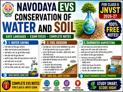 Navodaya EVS Conservation of Water and Soil for JNV Class 6