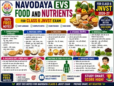 Navodaya EVS Food and Nutrients Class 6