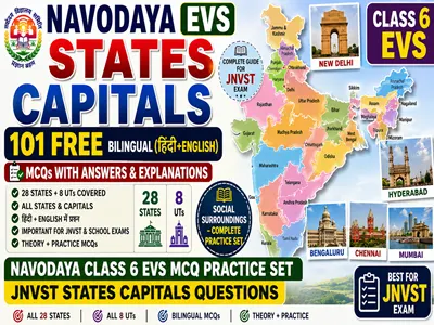Navodaya EVS Questions States Capitals for JNV Class 6