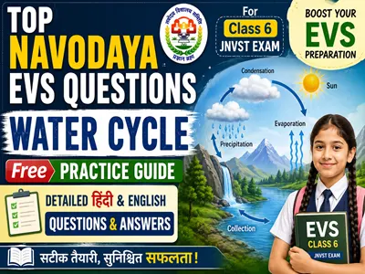 Navodaya EVS Questions WATER CYCLE for Class 6