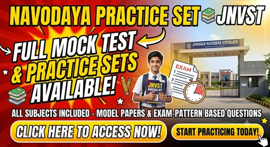 Navodaya Practice Set with Answer Key and Model Question Paper